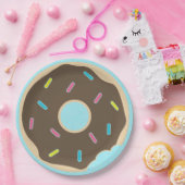 Schokolade Sprinkle Donut Boy Geburtstagsparty Pappteller (Party)