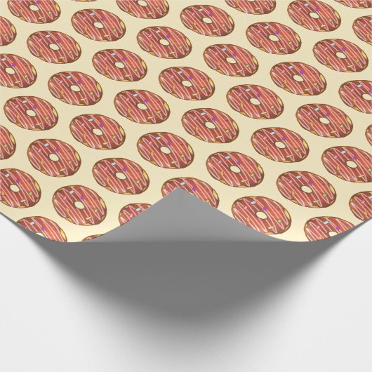 Schokolade Sprinkle Donut Geschenkpapier (Ecke)