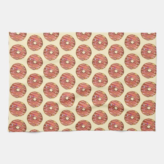Schokolade Sprinkle Donut Geschirrtuch (Horizontal)