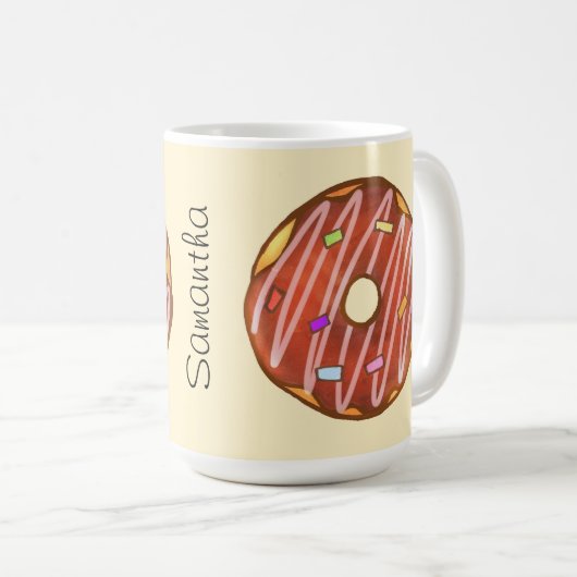 Schokolade Sprinkle Donut Kaffeetasse (VorderseiteRechts)