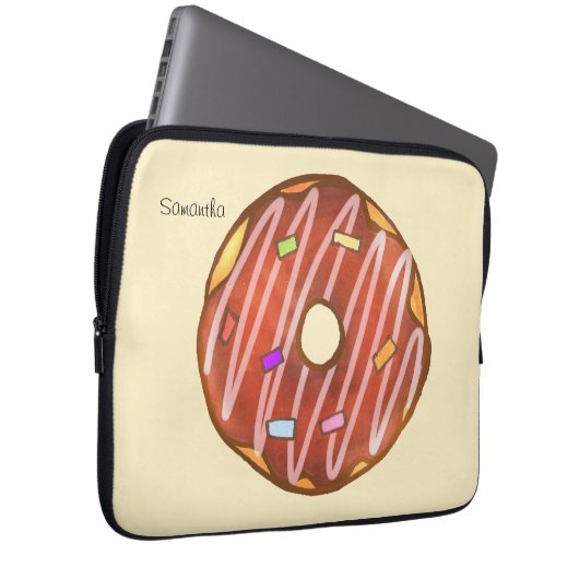 Schokolade Sprinkle Donut Laptopschutzhülle (Vorne Rechts)