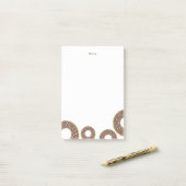 Schokolade Sprinkle Donut Post it Notes Post-it Klebezettel (Auf Schreibtisch)
