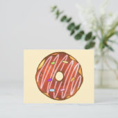 Schokolade Sprinkle Donut Postkarte (Stehend Vorderseite)