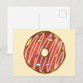 Schokolade Sprinkle Donut Postkarte (Vorne/Hinten)
