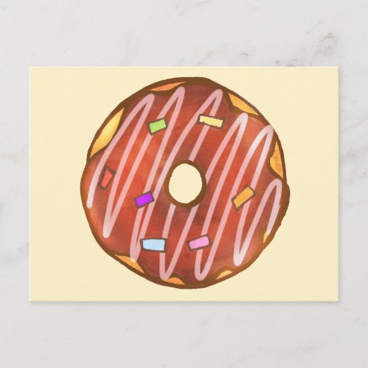 Schokolade Sprinkle Donut Postkarte (Vorderseite)
