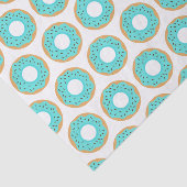 Schokolade Sprinkles Blaues Donut Muster Seidenpapier (Ausschnitt)