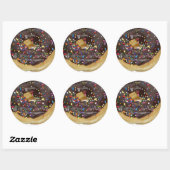Schokolade Sprinkles Donut Feinschmecker Dessert S Runder Aufkleber (Blatt)