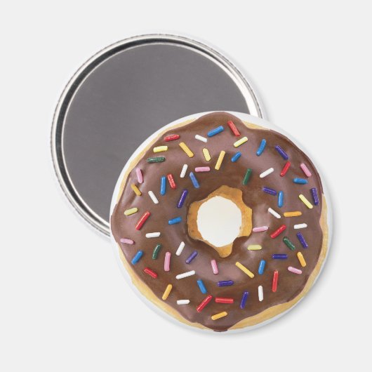 Schokolade Sprinkles Doughnut Magnet (Vorderseite/Rückseite)