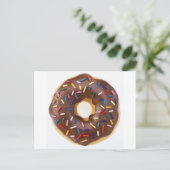 Schokolade Sprinkles Doughnut Postkarte (Stehend Vorderseite)