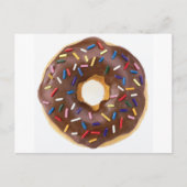 Schokolade Sprinkles Doughnut Postkarte (Vorderseite)