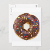 Schokolade Sprinkles Doughnut Postkarte (Vorne/Hinten)