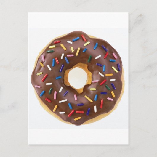 Schokolade Sprinkles Doughnut Postkarte (Vorderseite)