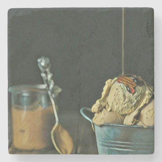 Schokolade Steinuntersetzer (Vorderseite)