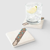 Schokolade Steinuntersetzer (Seitenansicht)