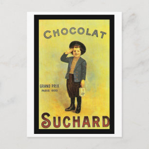Schokolade Suchard 3 Vintage-Werbung mit Junge Postkarte