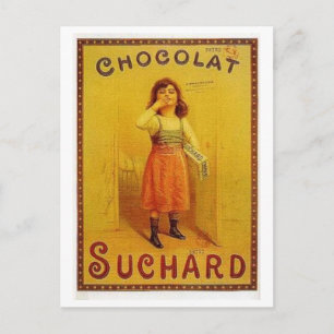 Schokolade Suchard Vintage Anzeige Postkarte