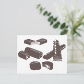 Schokolade Süßigkeiten Konditorei Leckereien Küche Postkarte (Stehend Vorderseite)