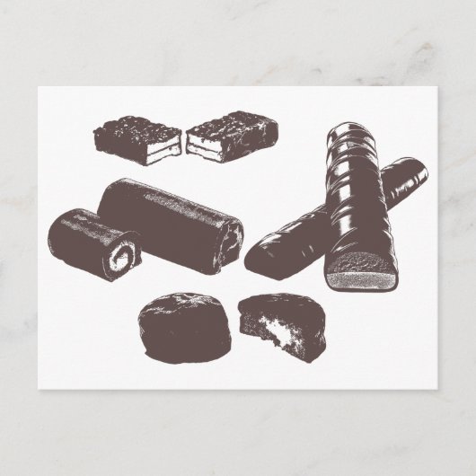 Schokolade Süßigkeiten Konditorei Leckereien Küche Postkarte (Vorderseite)