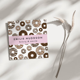 Schokolade, Süßigkeiten, Kuchenladen, Konditorei Quadratische Visitenkarte