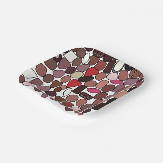 Schokolade Süßwaren Geburtstagsparty Pappteller (Gewinkelt)