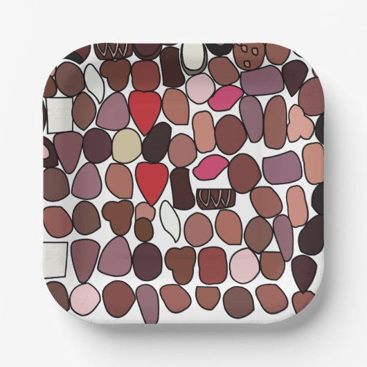 Schokolade Süßwaren Geburtstagsparty Pappteller (Vorderseite)