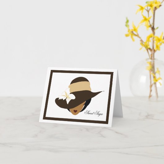 Schokolade Sweet Sugar Note Card Karte (Gelbe Blume)