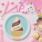 Schokolade Swirl Ice Cream Kindergeburtstag Party Pappteller (Party)