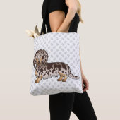 Schokolade & Tan Daple Long Hair Dackel & Paws Tasche (Von Nahem)