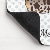 Schokolade & Tan Dapple Kurz Haare Dackel & Name Mousepad (Ecke)