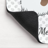 Schokolade & Tan Piebald Long Hair Dackel & Name Mousepad (Ecke)