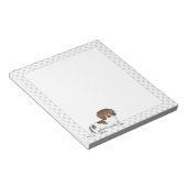 Schokolade & Tan Piebald Long Hair Dackel & Paws Notizblock (angewinkelt)