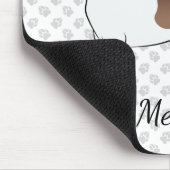 Schokolade & Tan Pied Kurz Haare Dackel & Name Mousepad (Ecke)
