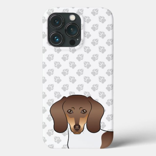 Schokolade & Tan Pied Kurze Dackel Case-Mate iPhone Hülle (Rückseite)