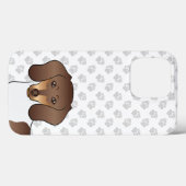 Schokolade & Tan Pied Kurze Dackel Case-Mate iPhone Hülle (Rückseite (Horizontal))