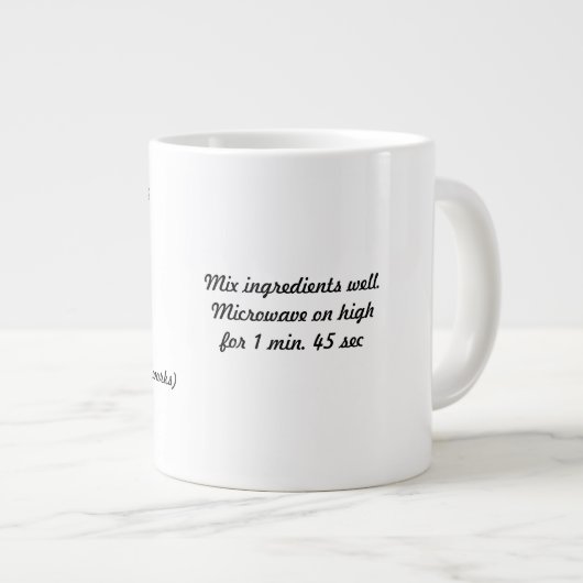 Schokolade Tasse Rezept Jumbo Tasse (Vorderseite Rechts)