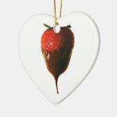 Schokolade tauchte Erdbeere ein Keramik Ornament (Links)
