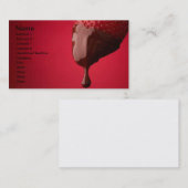 Schokolade tauchte Erdbeere ein Visitenkarte (Vorne/Hinten)