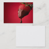 Schokolade tauchte Erdbeere ein Visitenkarte (Vorne/Hinten)