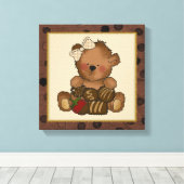 Schokolade Teddy Bären Leinwand drucken (Insitu (Holzboden))