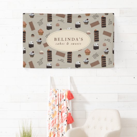 Schokolade Thema Bäckerei Koch Individuelle Name S Banner (Insitu)