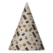 Schokolade Thema Muster Geburtstagsparty Partyhütchen (Links)