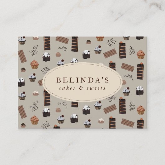 Schokolade Theme Bäckerei Koch Caterer QR Code Visitenkarte (Vorderseite)