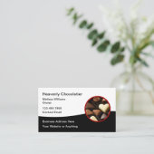 Schokolade-Theme-Visitenkarten Visitenkarte (Stehend Vorderseite)