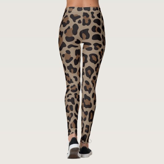 Schokolade Tierdruck Frauen Leggings (Rückseite)