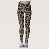 Schokolade Tierdruck Frauen Leggings (Vorderseite)