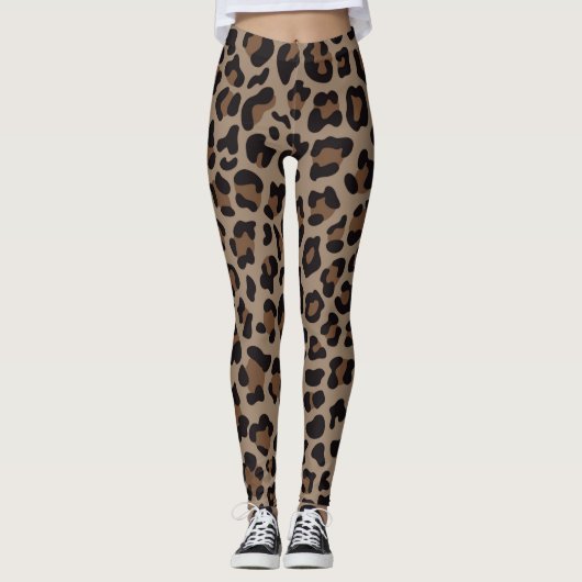 Schokolade Tierdruck Frauen Leggings (Vorderseite)