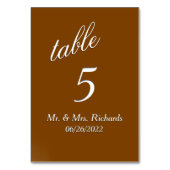 Schokolade Tischnummer (Rückseite)