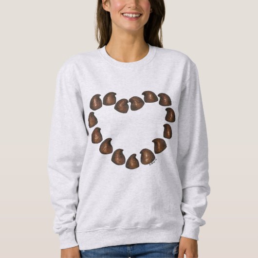 Schokolade Tropfen HerzValentinstag Liebe Süßigkei Sweatshirt (Vorderseite)
