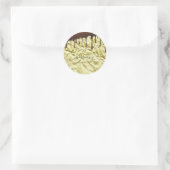 Schokolade Tropfen Imitate Gold Foil Wrapper Gastg Runder Aufkleber (Tasche)