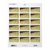 Schokolade Tropfen Imitate Gold Foil Wrapper Party Adressaufkleber (Vorne)